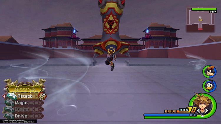 Bolt Tower flanked by Nightwalkers. What a game / KH2FM