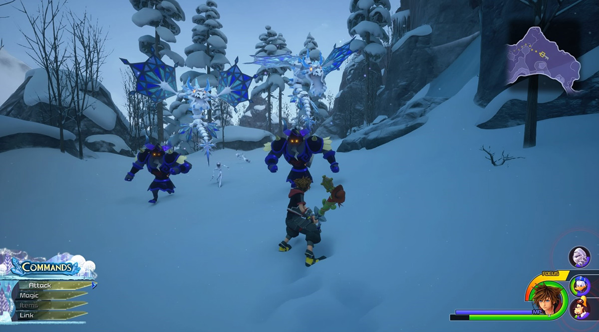 Frost Serpents appear along with Dusks and Satyrs / Kingdom Hearts 3