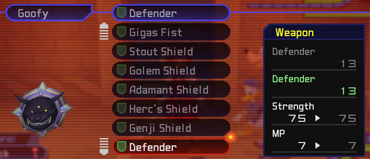 Defender stats screen