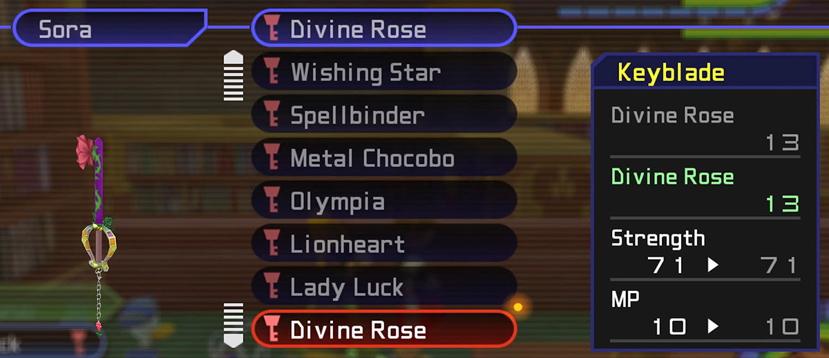 Divine Rose Keyblade Stats