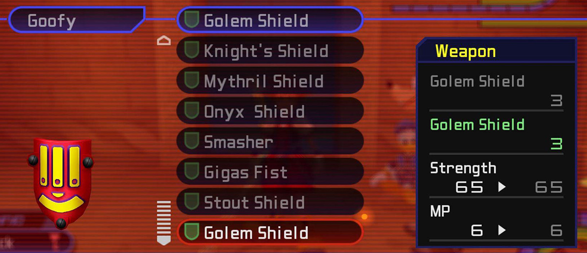 Golem Shield stats