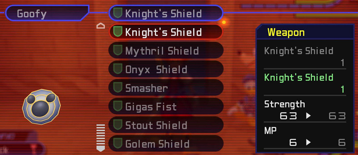 Knights Shield stats