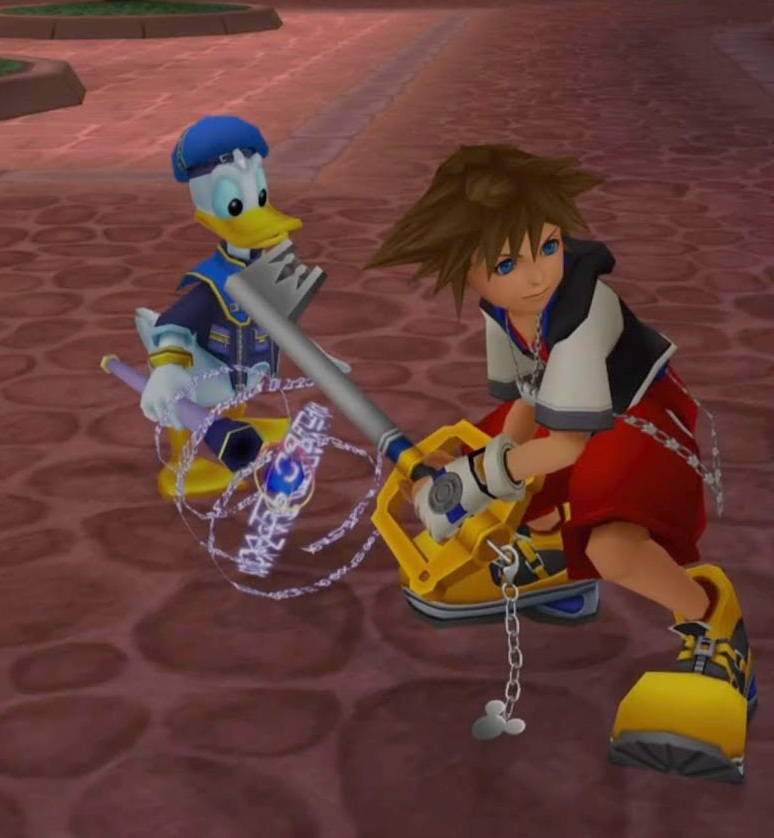 Sora with the Kingdom Key Keyblade