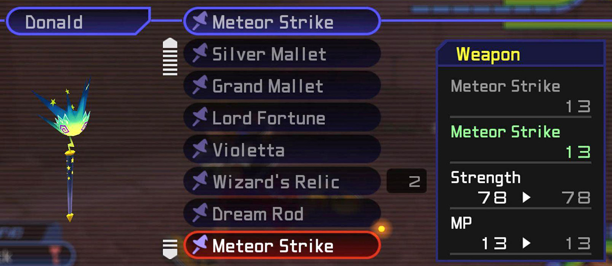 Meteor Strike stats page