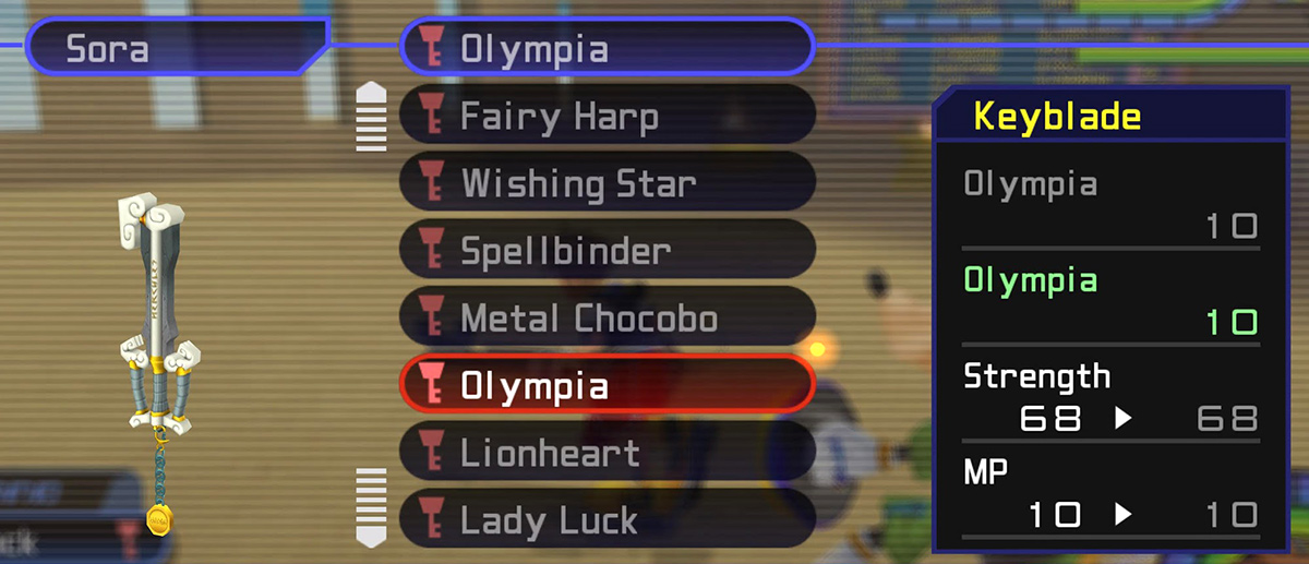 Olympia Keyblade Stats