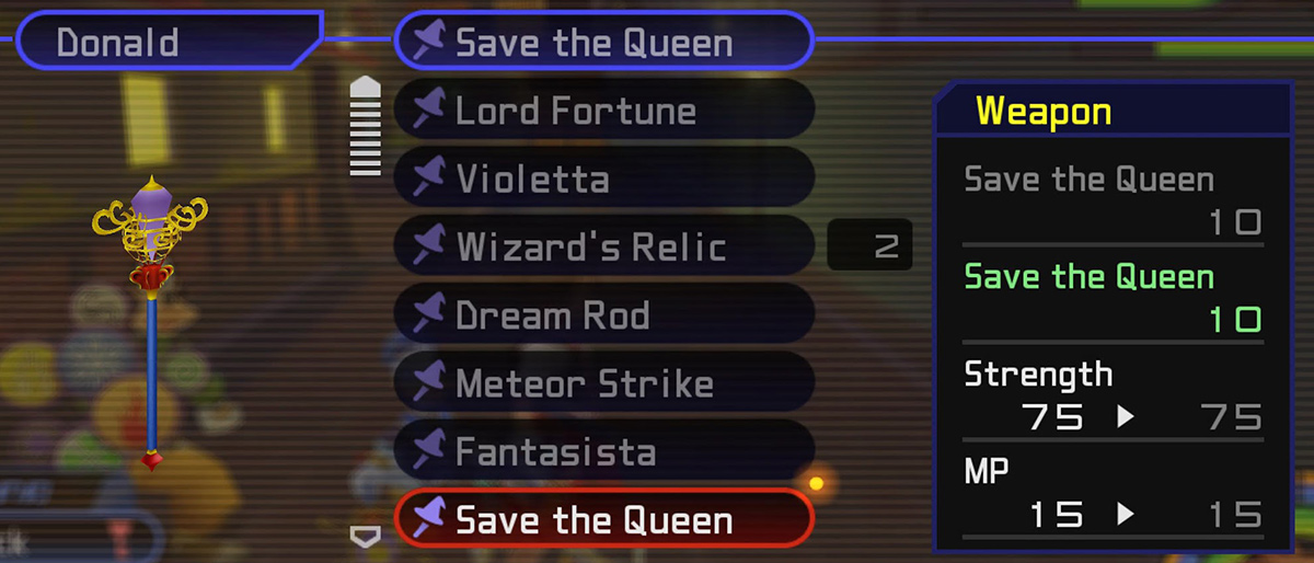 Save the Queen staff stats page