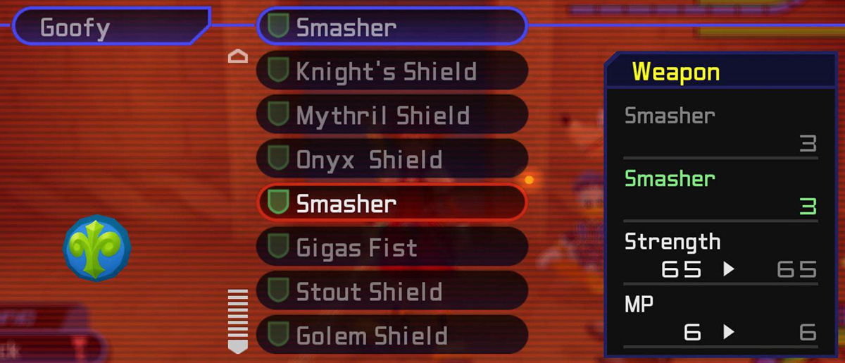 Smasher shield stats