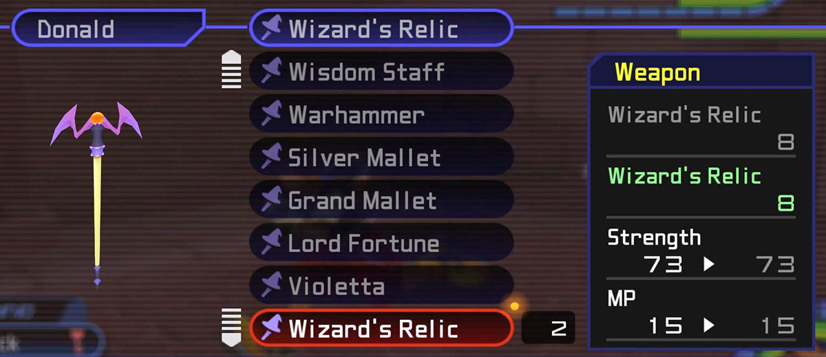 Wizard’s Relic stats screen