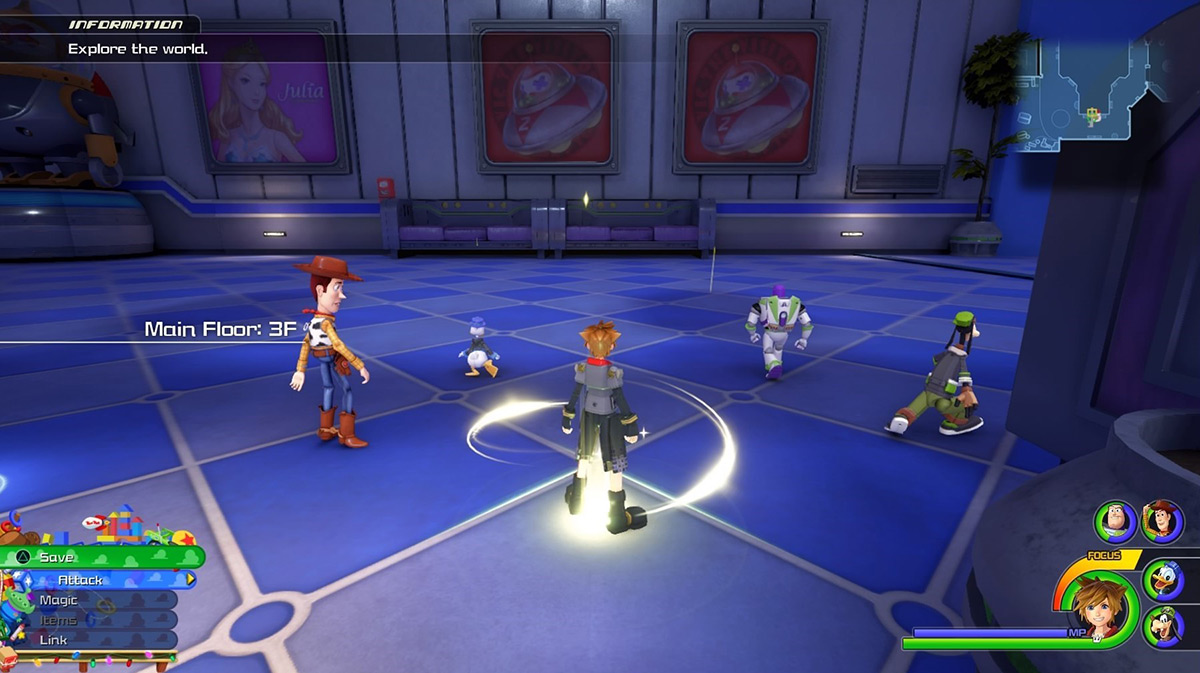 Sora at the Main Floor: 3F save point / Kingdom Hearts 3