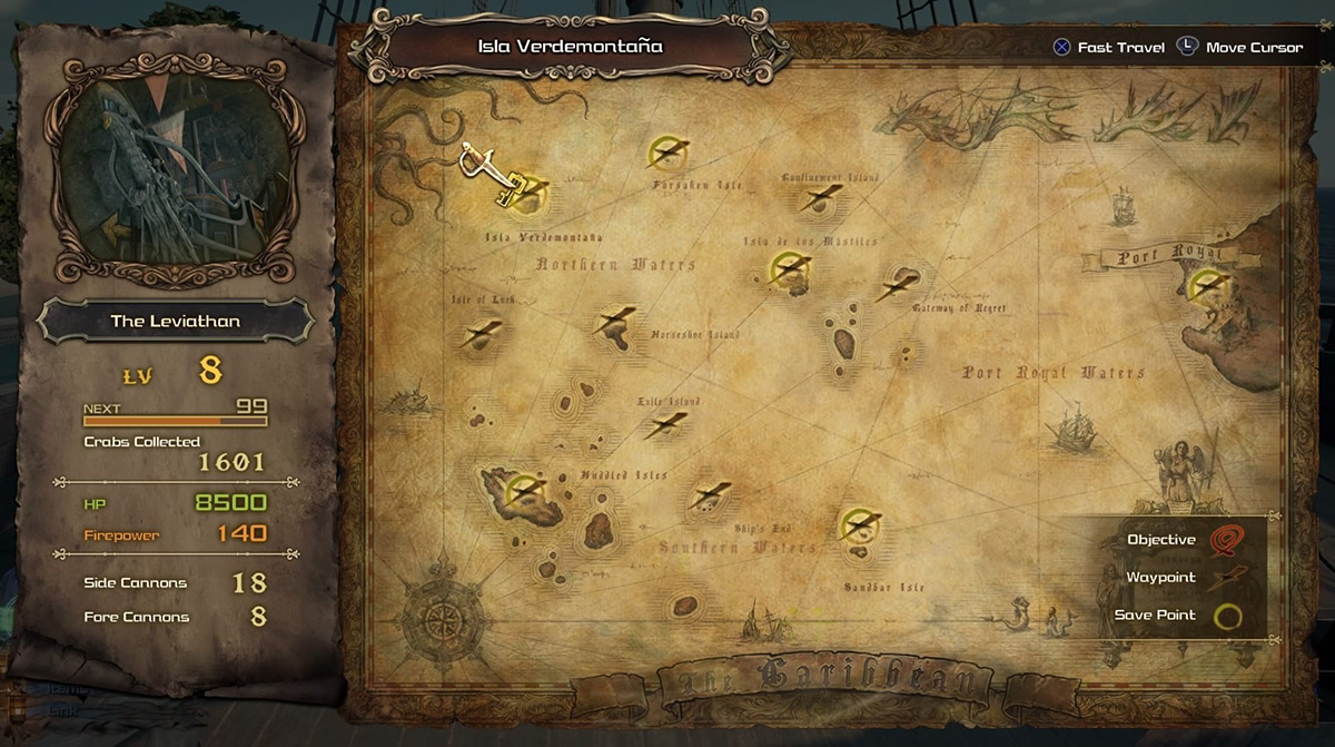 Isla Verdemontaña is on the north-west corner of the map / Kingdom Hearts 3