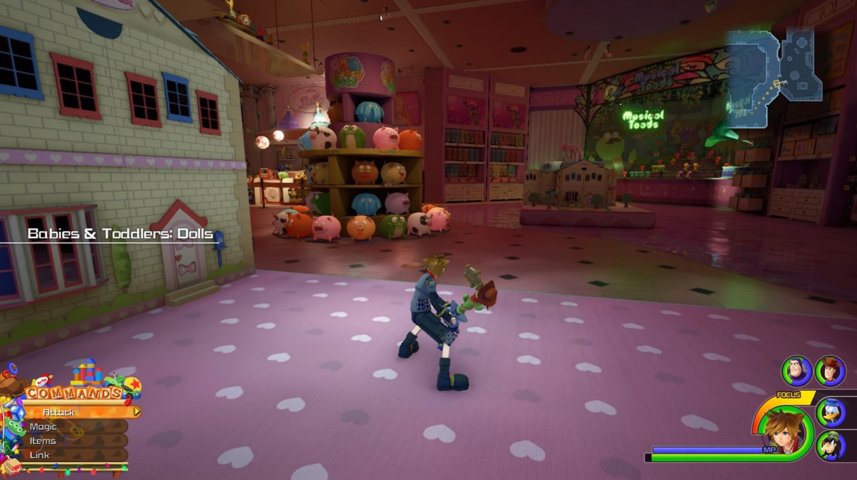 Sora arrives at the Babies & Toddlers: Dolls store / Kingdom Hearts 3