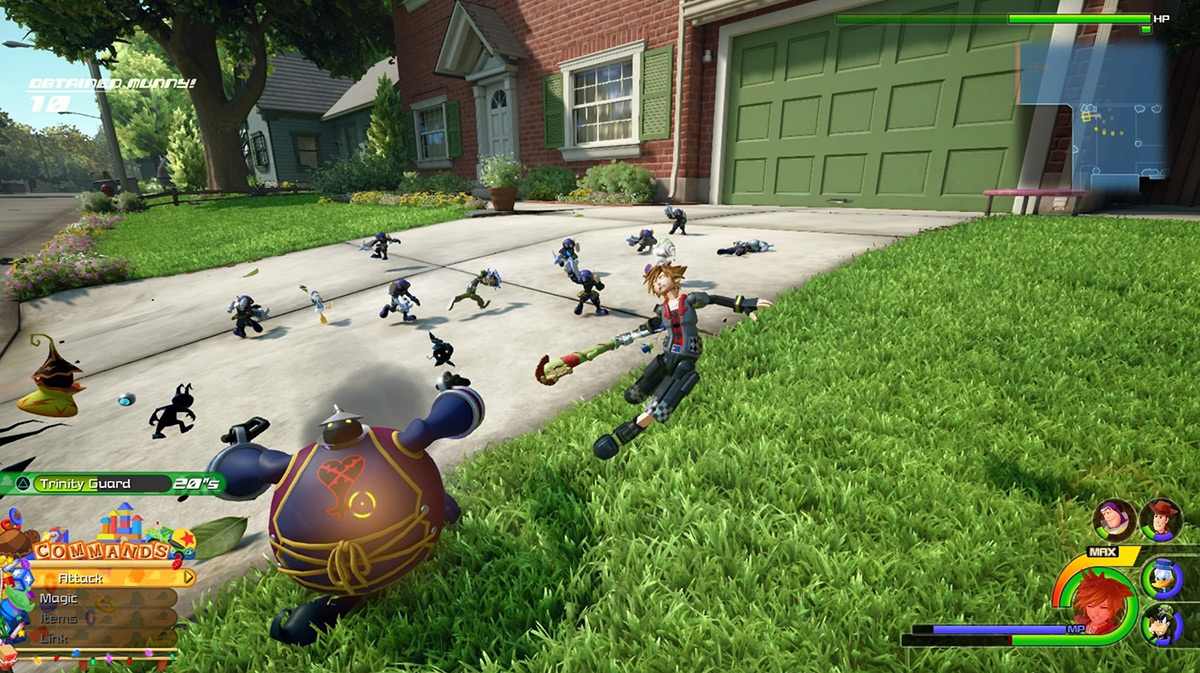 A Large Body uses a dash attack on Sora / Kingdom Hearts 3