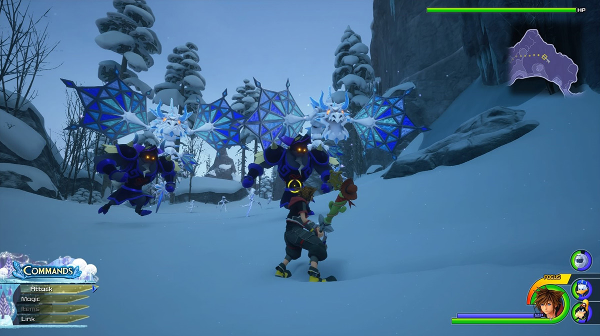 Frost Serpents appear along with Dusks and Satyrs / Kingdom Hearts 3