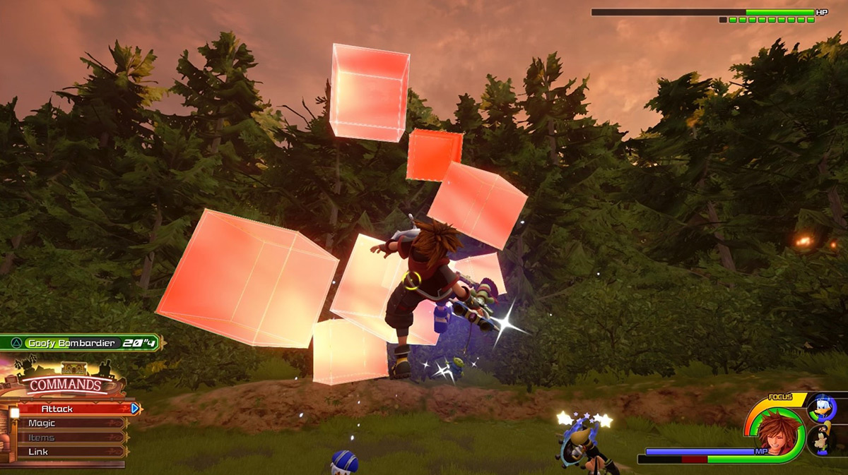 The Sorcerer attacks Sora with its cubes / Kingdom Hearts 3