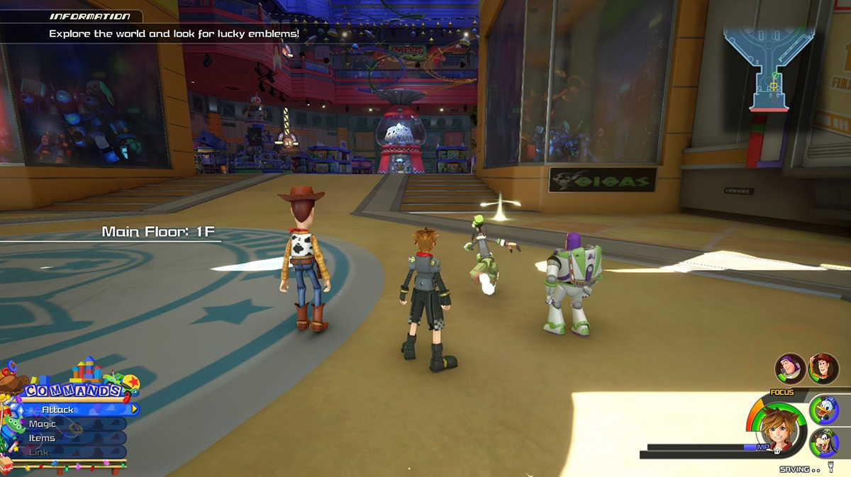 Sora reaches the Main Floor: 1F save point / Kingdom Hearts 3