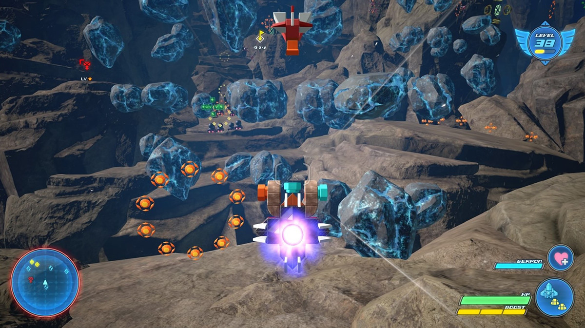 Shooting blue-streaked asteroids gives various items / Kingdom Hearts 3