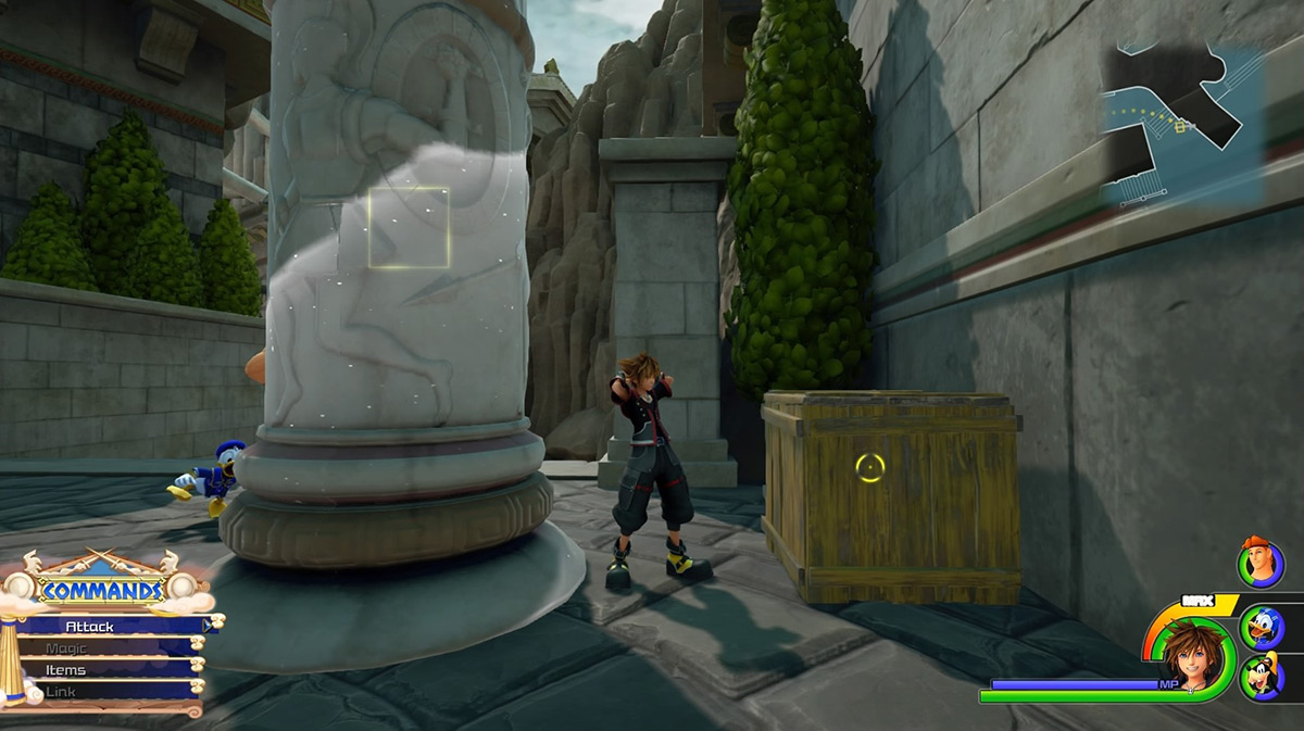 Break the yellow crate to obtain Beef / Kingdom Hearts 3