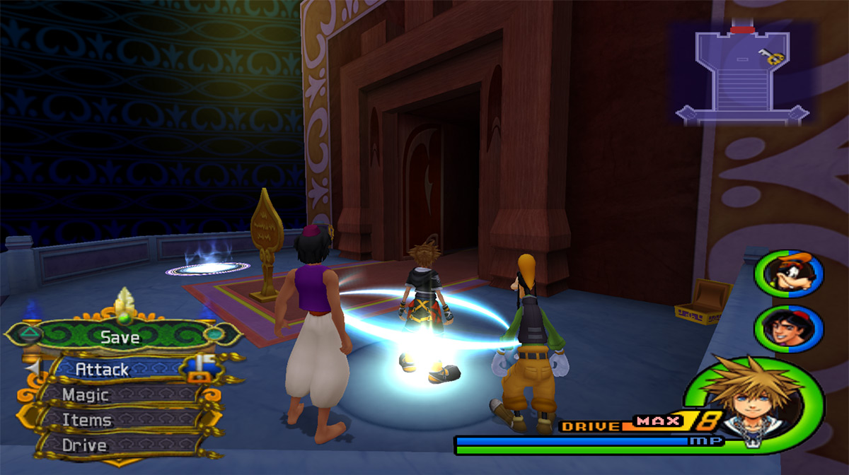 The Cave of Wonders: Chasm of Challenges save point location / Kingdom Hearts 2.5