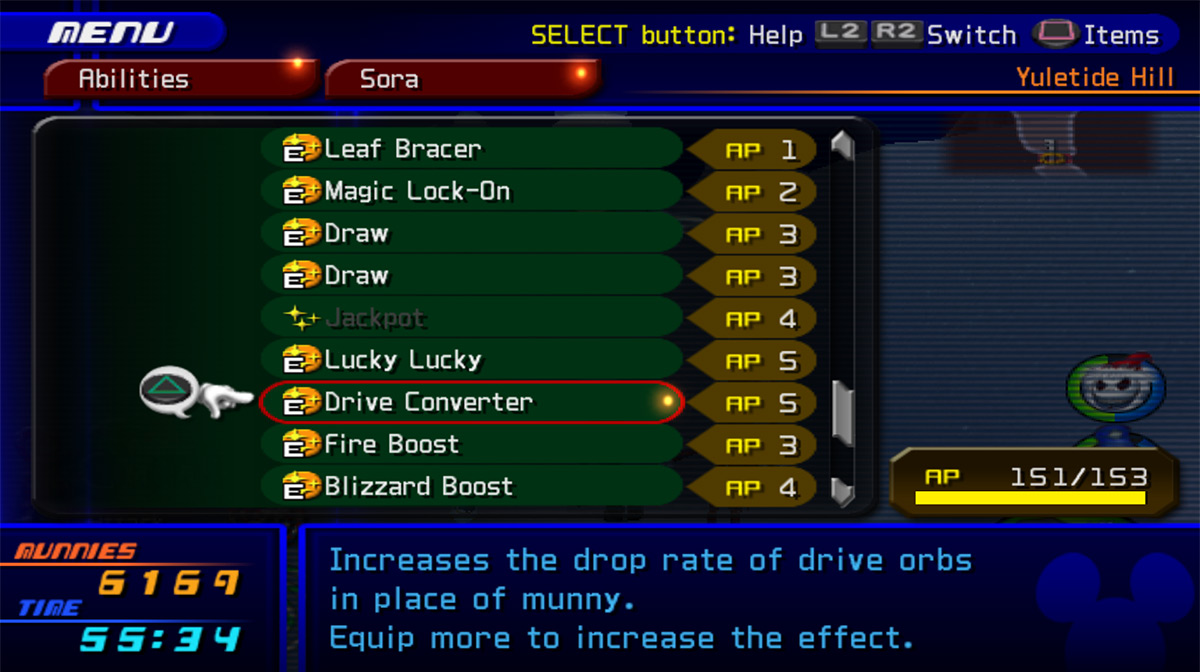 Driver Converter ability / Kingdom Hearts 2.5