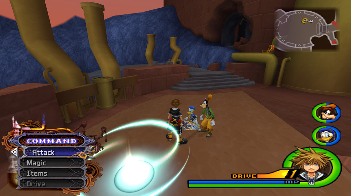 Postern save point in Hollow Bastion / Kingdom Hearts 2.5