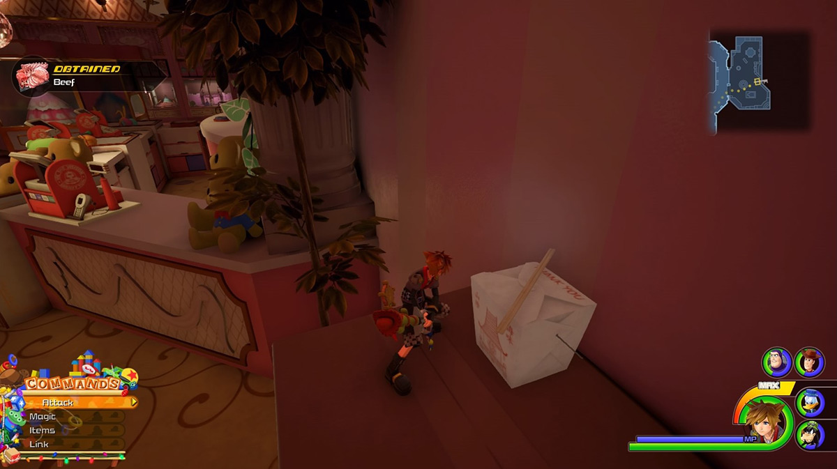 The lunchbox in the Babies & Toddlers: Dolls store randomly gives Beef / Kingdom Hearts 3