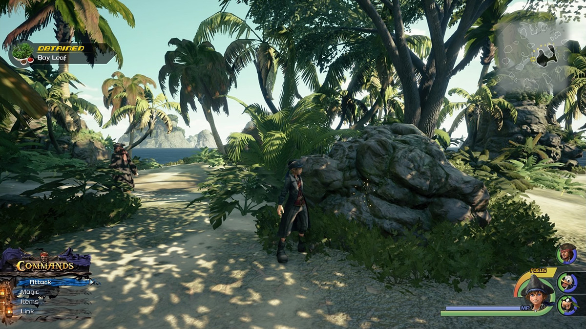 Find Bay Leaf under a rock near the island’s center / Kingdom Hearts 3