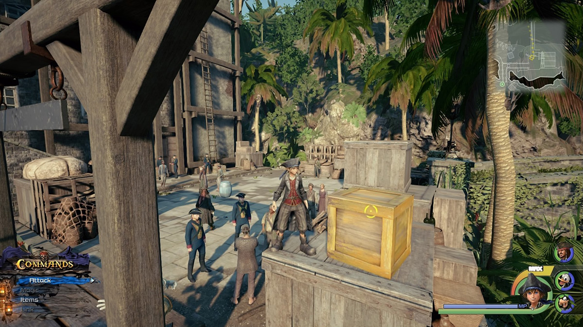 The yellow crate near the pier entrance always gives Beef / Kingdom Hearts 3