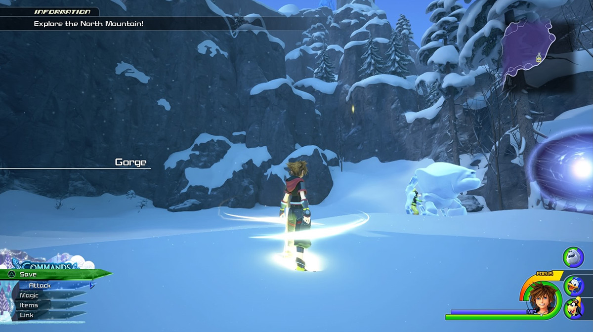 Head north from the Gorge save point to find Raspberries / Kingdom Hearts 3