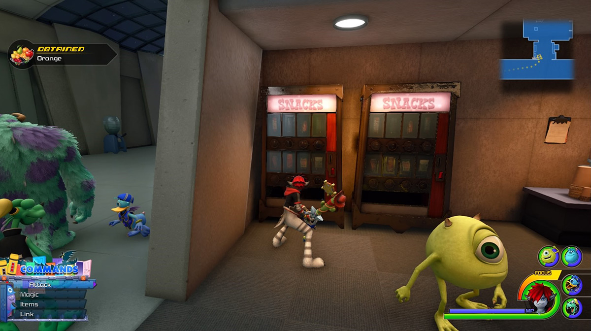 The vending machine near the Laugh Floor gives Oranges / Kingdom Hearts 3