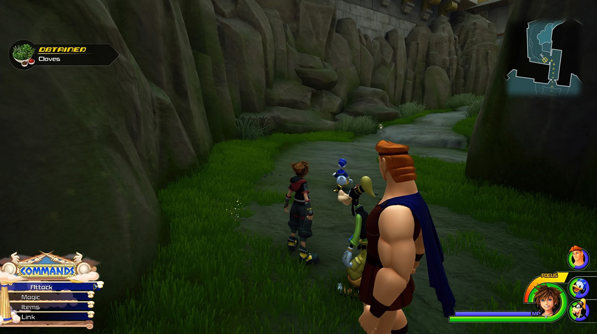 There’s a herb spot at the entrance of the Alleyway that gives Cloves / Kingdom Hearts 3