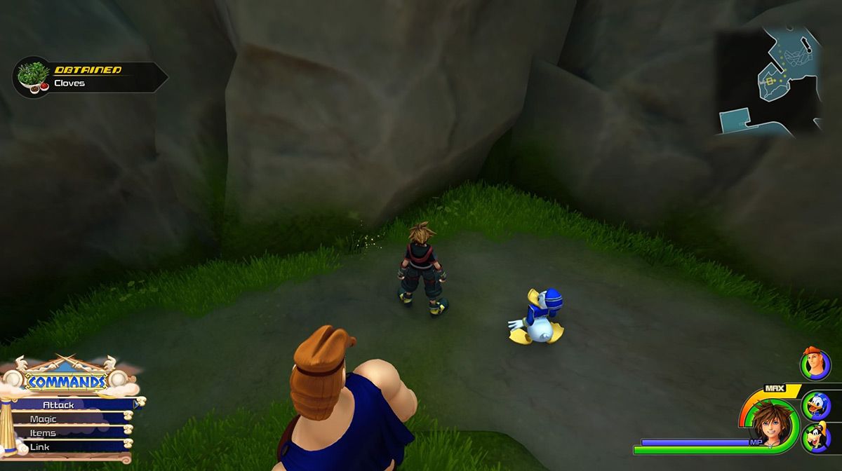 You can obtain Cloves in a small grassy area in The Big Olive / Kingdom Hearts 3