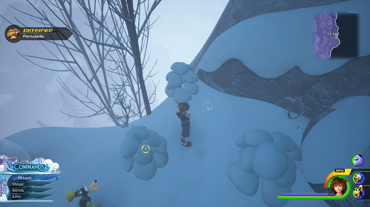 You can only find Portbello in the Frozen Wall area of Arendelle / Kingdom Hearts 3