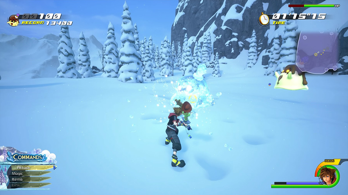 Blizzard freezes the flans allowing you to one-shot them / Kingdom Hearts 3