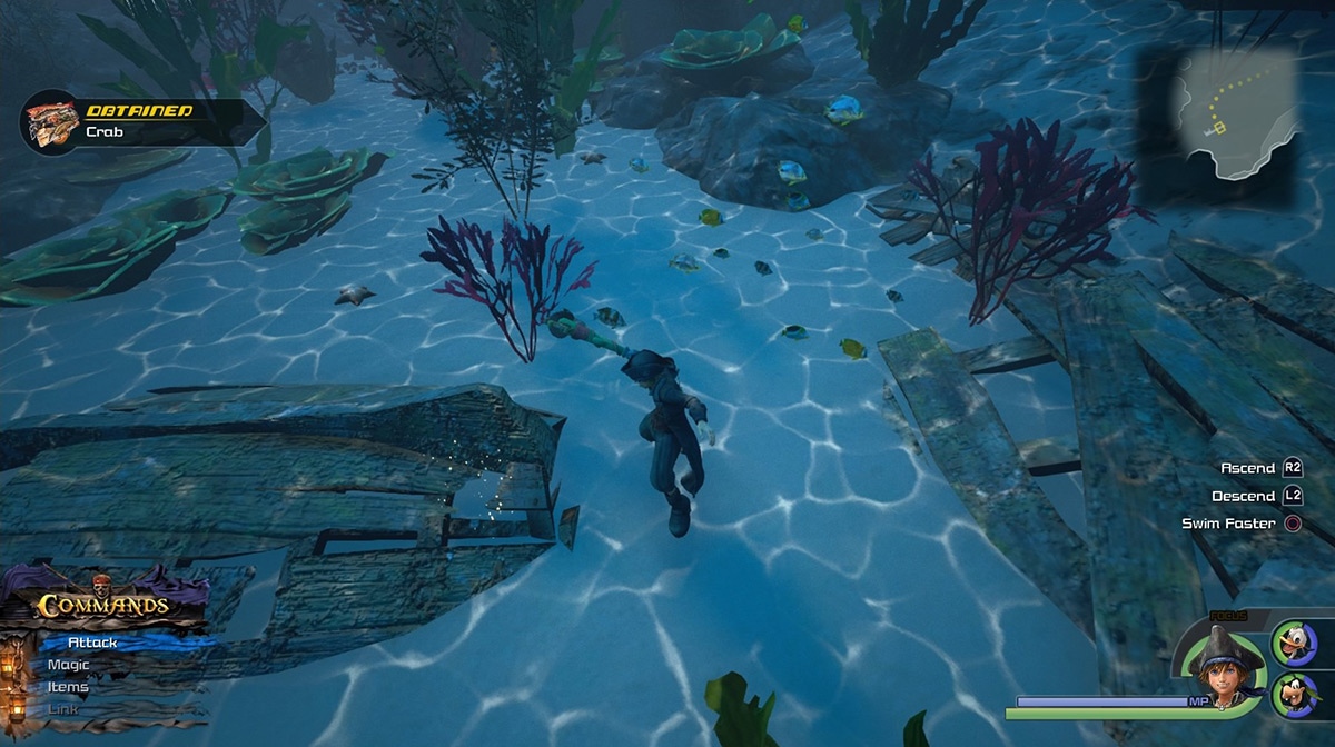 Check the lobster spots around Isla de los Mástiles to find Crabs / Kingdom Hearts 3