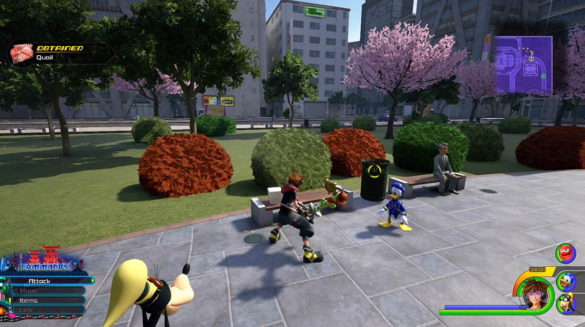 The lunch box near the North District save point randomly gives Quail / Kingdom Hearts 3