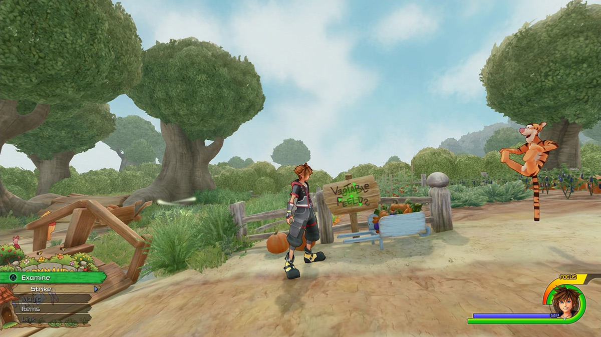 Check the sign to play Tigger’s Vegetable Spree / Kingdom Hearts 3