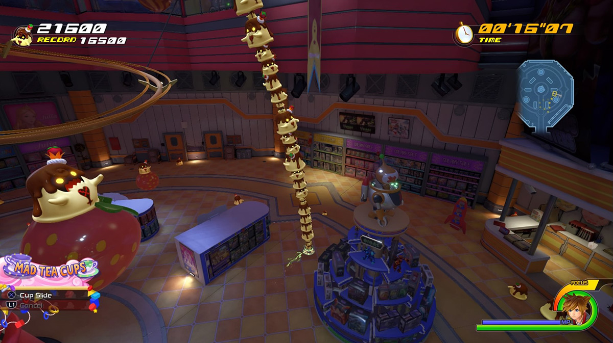 Don’t run into the red ceiling once your tower is high enough / Kingdom Hearts 3