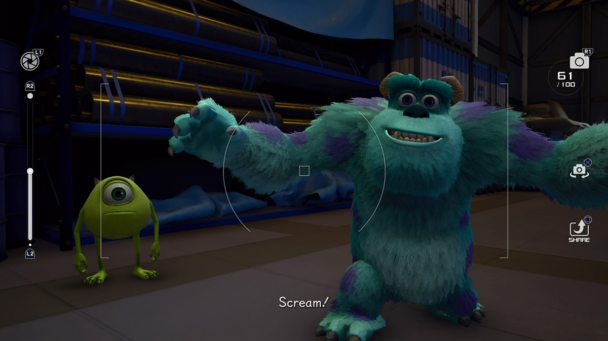 Mike and Sully ready to strike a pose / Kingdom Hearts 3